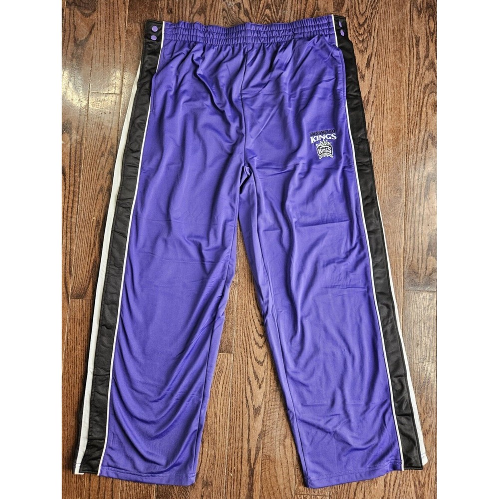 Vintage Y2K Pro Edge Men's 2XL Black Purple Sacramento Kings NBA Snap Warm-Up